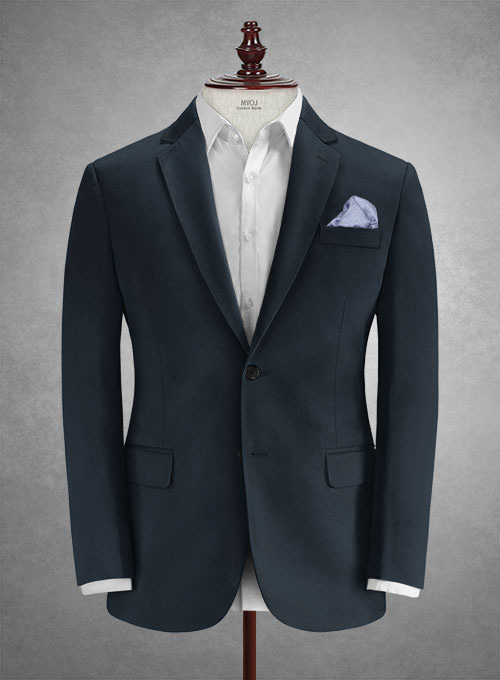 Caccioppoli Cotton Gabardine Dark Blue Suit