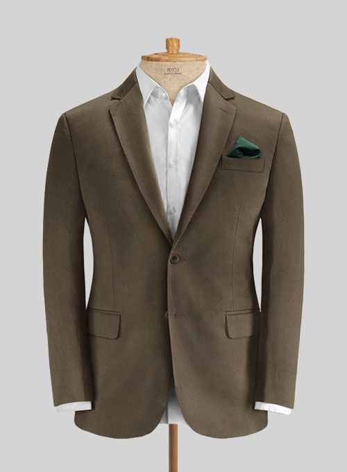 Caccioppoli Cotton Gabardine Dark Brown Suit - Click Image to Close