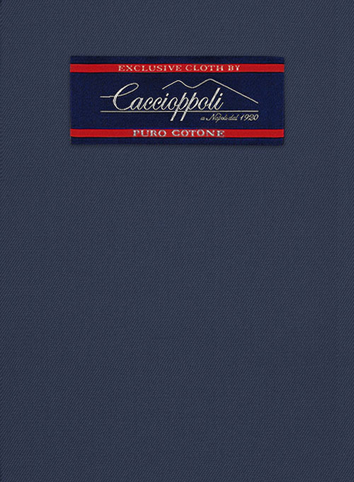 Caccioppoli Cotton Gabardine Marine Blue Suit