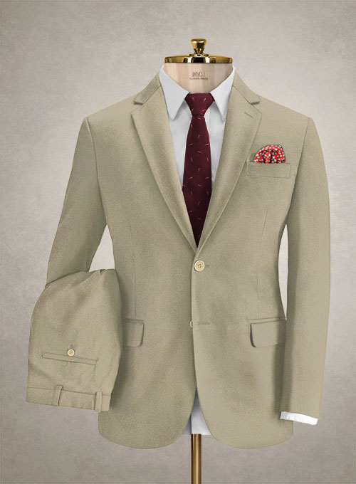 Caccioppoli Cotton Drill Beige Suit