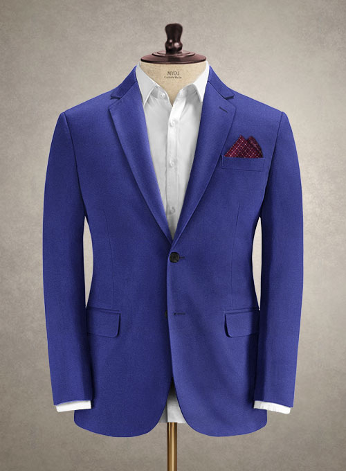 Caccioppoli Cotton Drill Cobalt Blue Suit