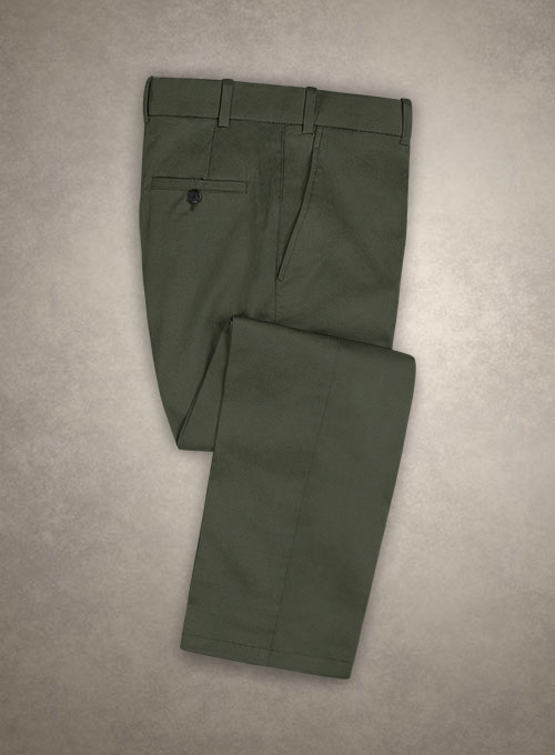 Caccioppoli Cotton Drill Green Suit