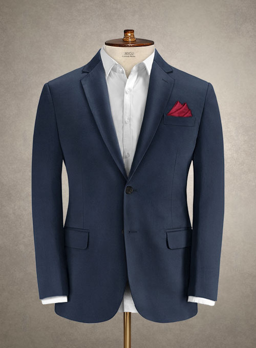Caccioppoli Cotton Drill Deep Blue Suit - Click Image to Close
