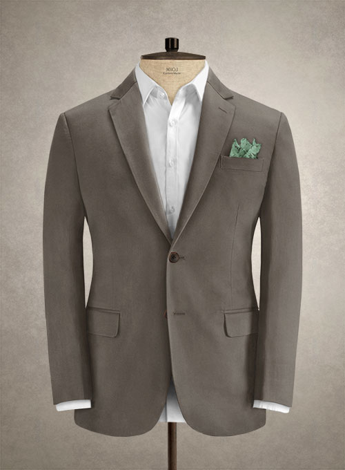 Caccioppoli Cotton Cashmere Caravel Brown Suit - Click Image to Close
