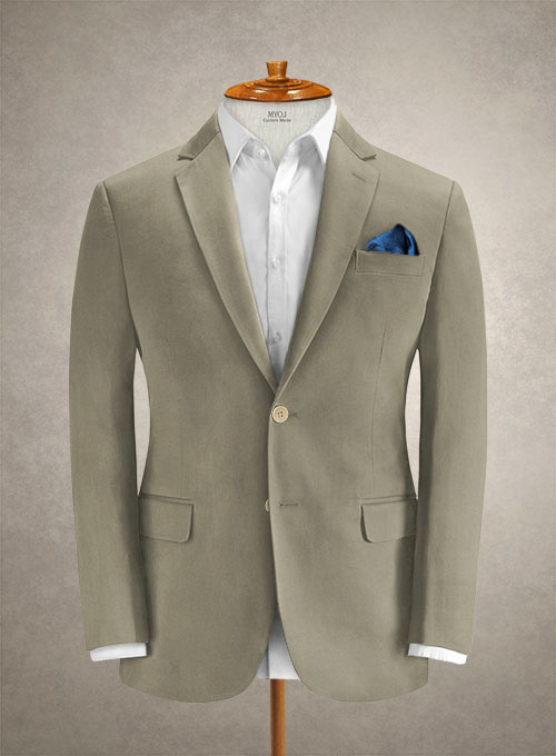Caccioppoli Cotton Cashmere Dark Beige Suit - Click Image to Close