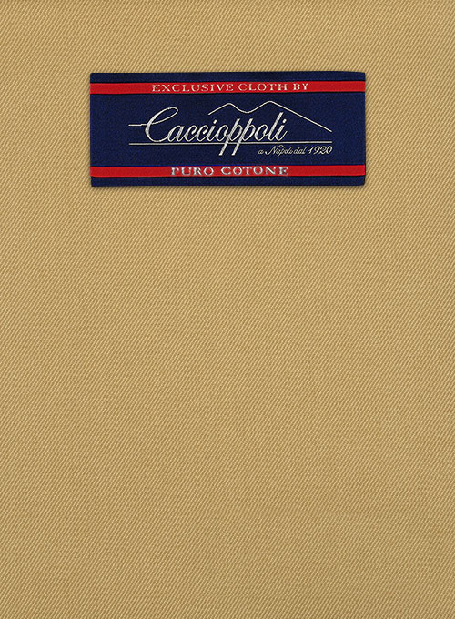 Caccioppoli Cotton Gabardine Topaz Khaki Suit - Click Image to Close