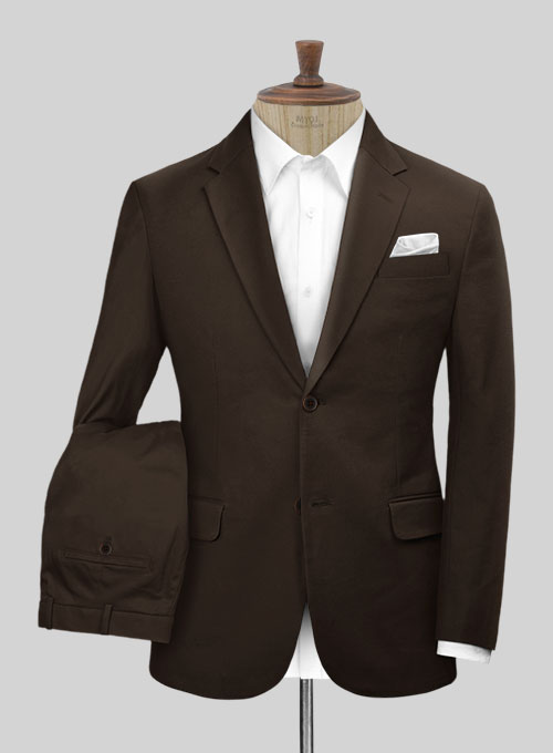 Caffe Brown Stretch Chino Suit