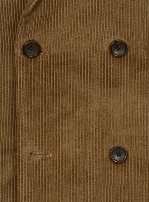 Camel Thick Corduroy Double Breasted Suit