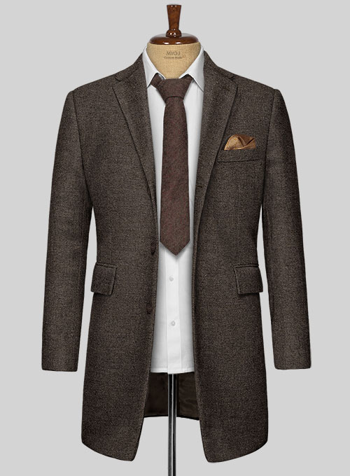 Carre Brown Tweed Overcoat