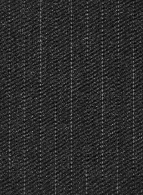 Chalkstripe Wool Charcoal Suit - Click Image to Close