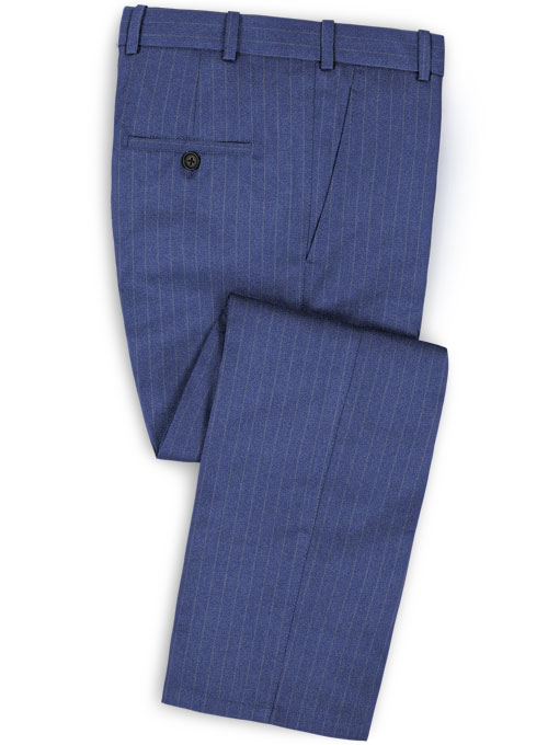 Chalkstripe Wool Royal Blue Suit - Click Image to Close