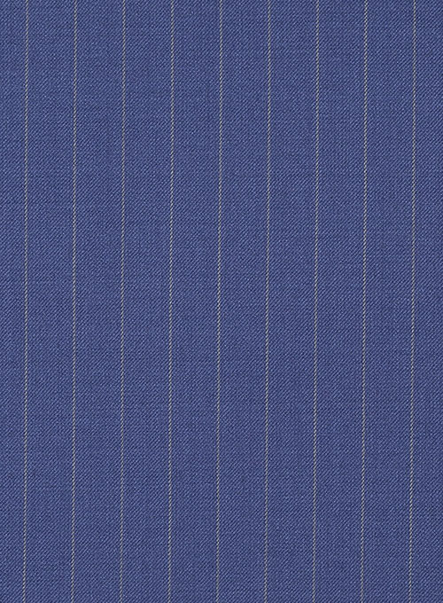 Chalkstripe Wool Royal Blue Suit - Click Image to Close