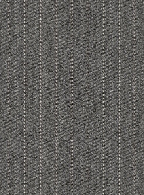 Chalkstripe Wool Light Gray Suit - Click Image to Close