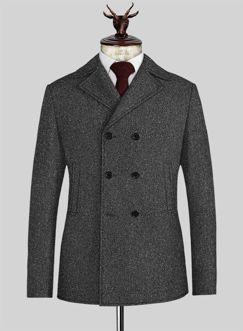 Charcoal grey hot sale peacoat womens