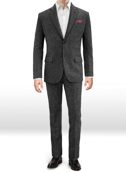 Charcoal Flecks Donegal Tweed Suit - Click Image to Close