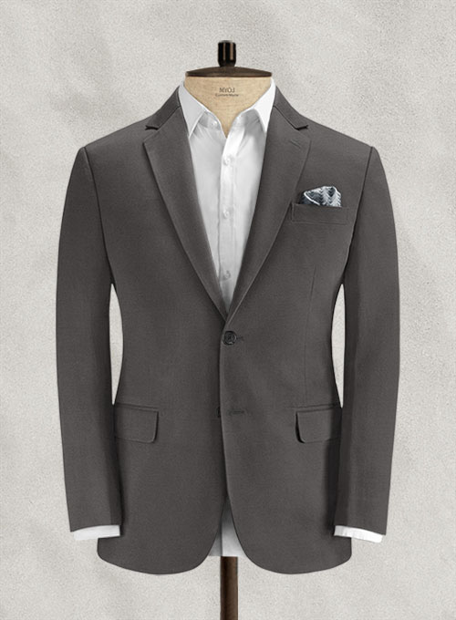 Charcoal Gray Stretch Chino Suit