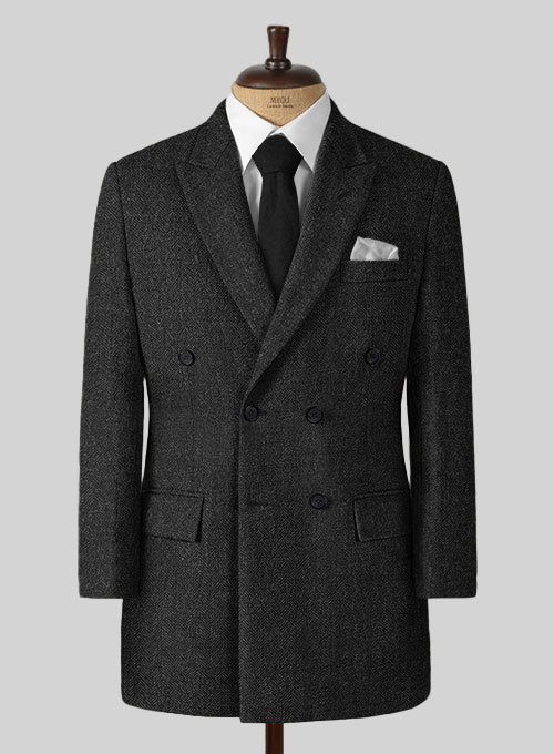 Charcoal herringbone outlet coat