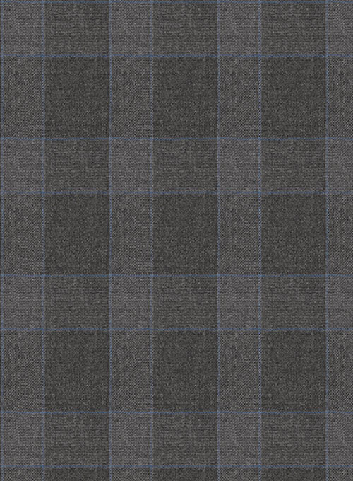 Charcoal Mont Checks Flannel Wool Suit