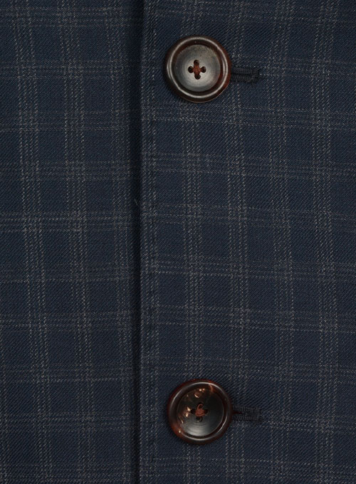 Charles Blue Checks Wool Jacket