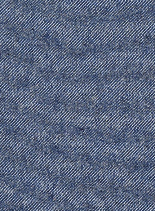 Classic Blue Denim Tweed Pea Coat - Click Image to Close