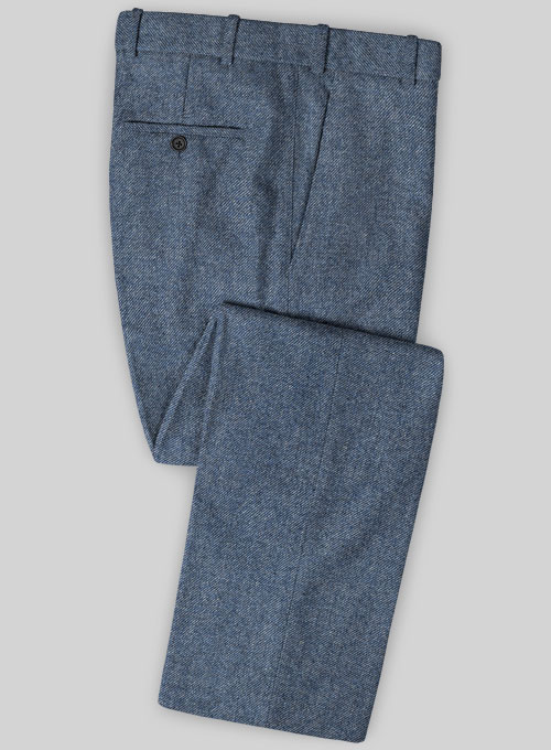 Classic Blue Denim Tweed Suit
