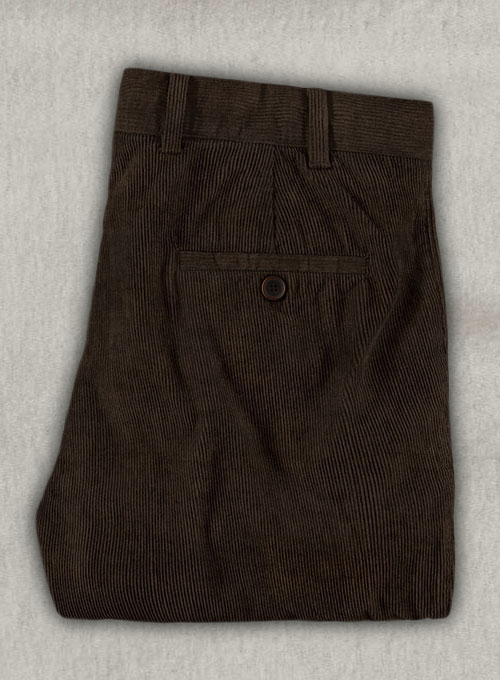 Coffee Brown Stretch Corduroy Suit