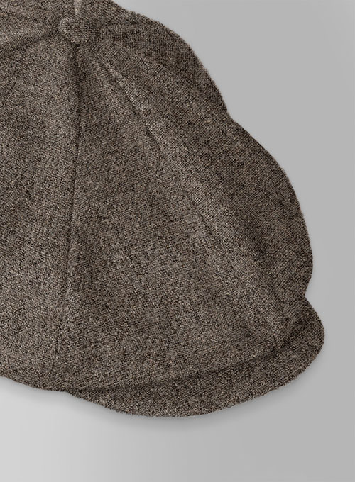 Dapper Brown Tweed Newsboy Cap - Click Image to Close