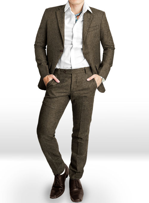 Dapper Brown Tweed Suit - Click Image to Close