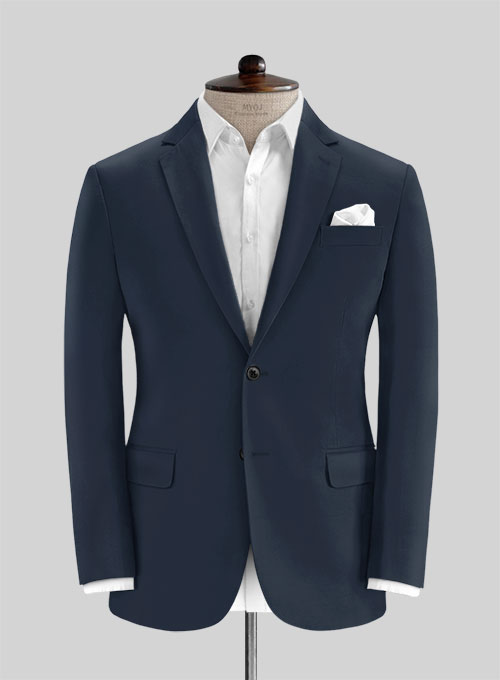 Dark Blue Stretch Chino Suit - Click Image to Close