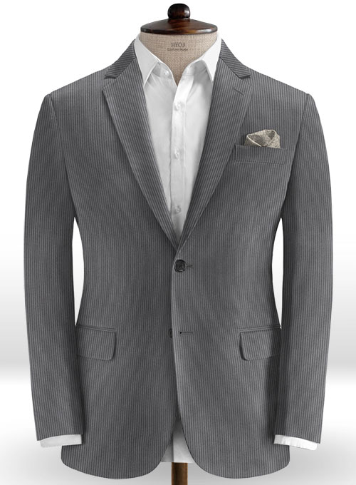 Dark Gray Thick  Corduroy Suit