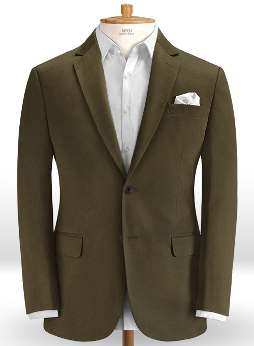 Dark Olive Stretch Chino Suit