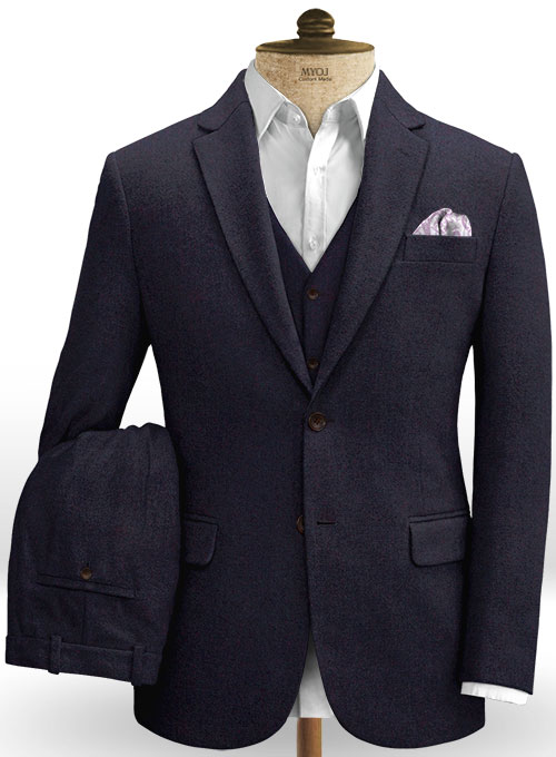 Dark Violet Heavy Tweed Suit : Made To Measure Custom Jeans For Men ...