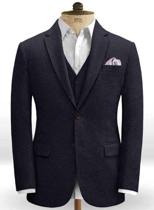 Dark Violet Heavy Tweed Suit - Click Image to Close
