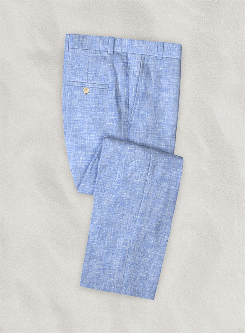 Desert Blue Linen Suit - Click Image to Close