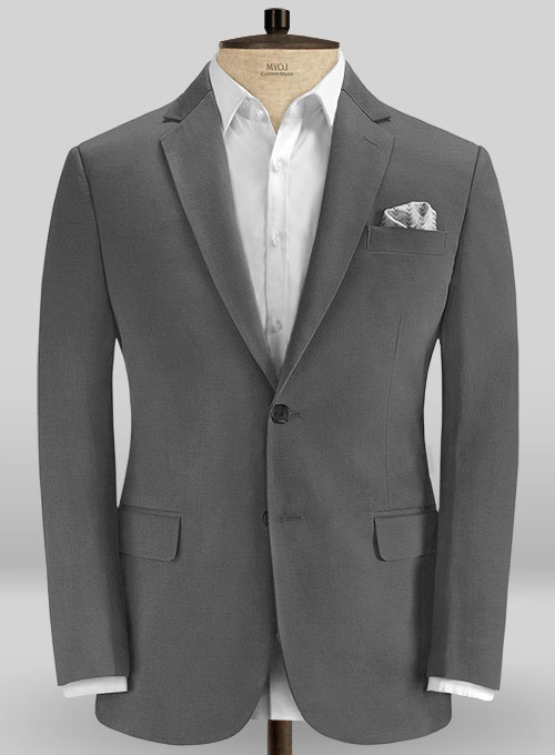 Dark Gray Stretch Chino Suit : Made To Measure Custom Jeans For Men ...