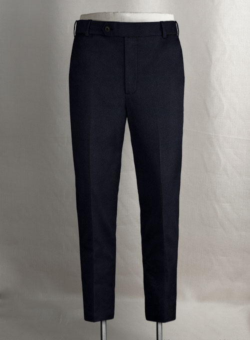 Dark Navy Flannel Wool Suit