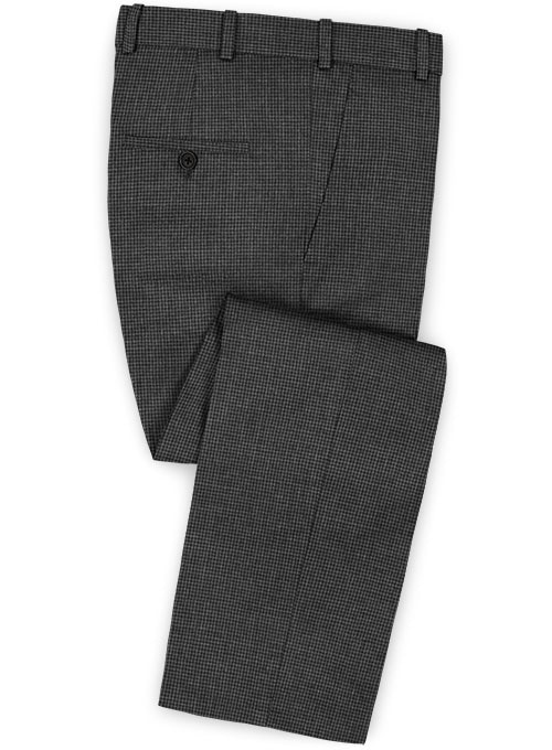 Dogtooth Wool Charcoal Suit