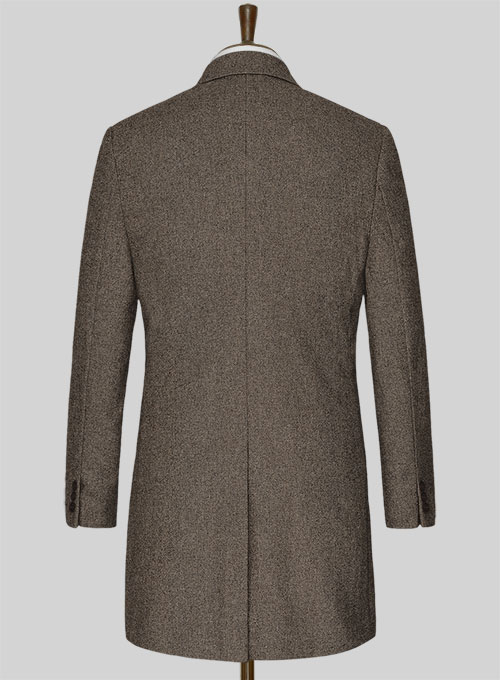Dapper Brown Tweed Overcoat - Click Image to Close