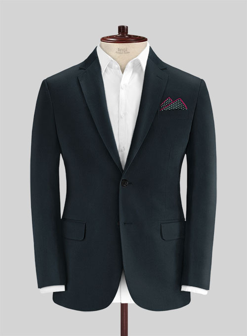 Dark Blue Cotton Power Stretch Chino Suit