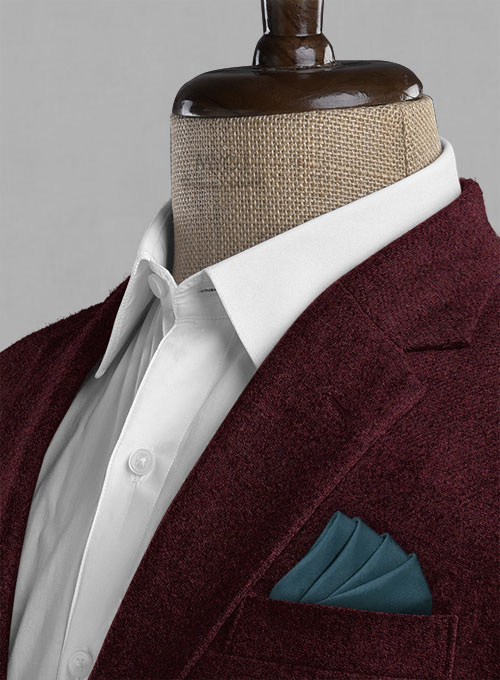 Dark Wine Heavy Tweed Suit