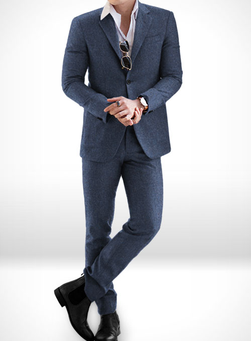 Empire Blue Tweed Suit - Click Image to Close