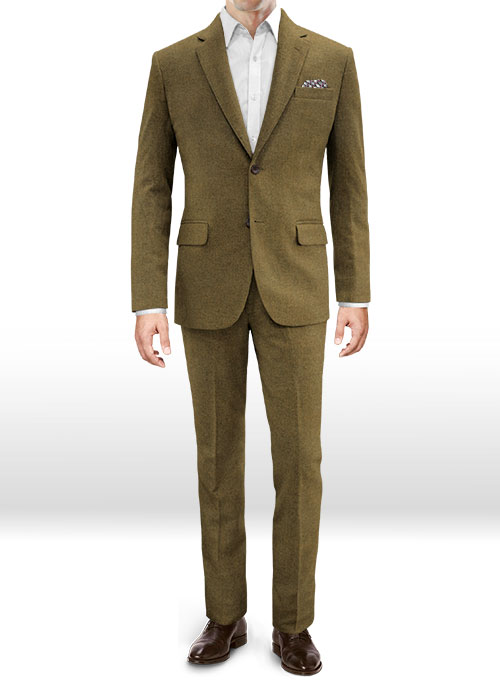 Melange Brown Feather Tweed Suit