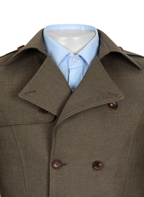 Frosted Brown Terry Rayon Overstyle Jacket