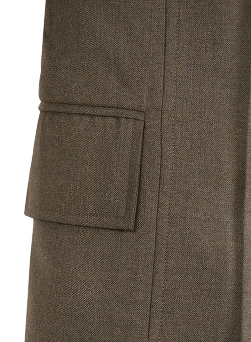 Frosted Brown Terry Rayon Overstyle Jacket