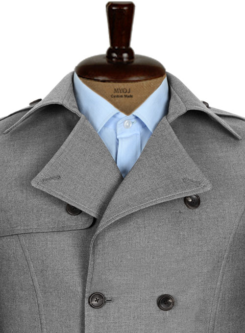 Frosted Mid Gray Terry Rayon Overstyle Jacket - Click Image to Close