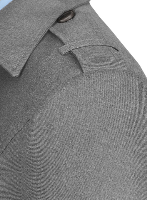 Frosted Mid Gray Terry Rayon Overstyle Jacket - Click Image to Close