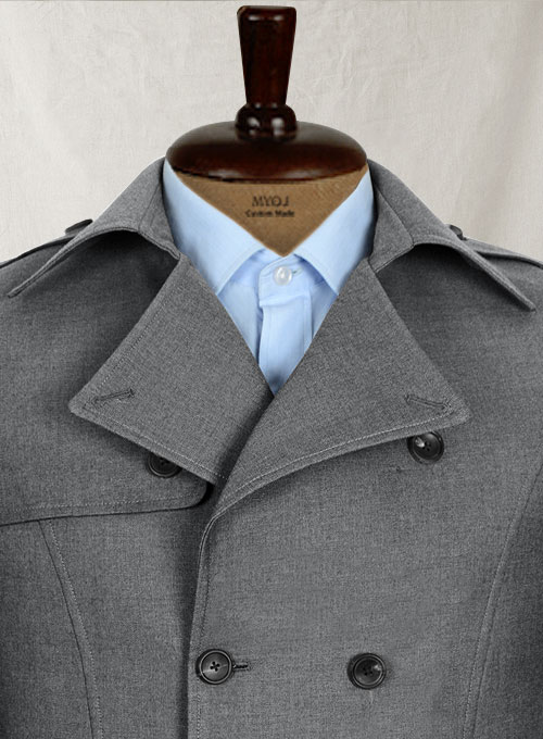 Frosted Mid Gray Terry Rayon Overstyle Jacket - Click Image to Close