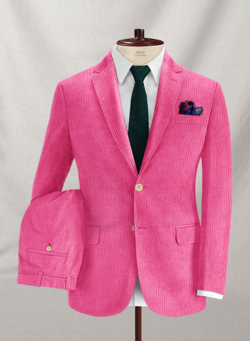Fusica Pink Thick Corduroy Suit