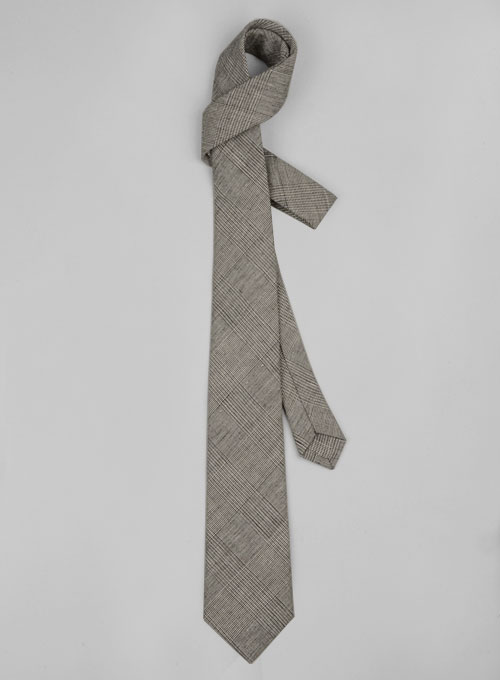 Linen Tie - Glen Check