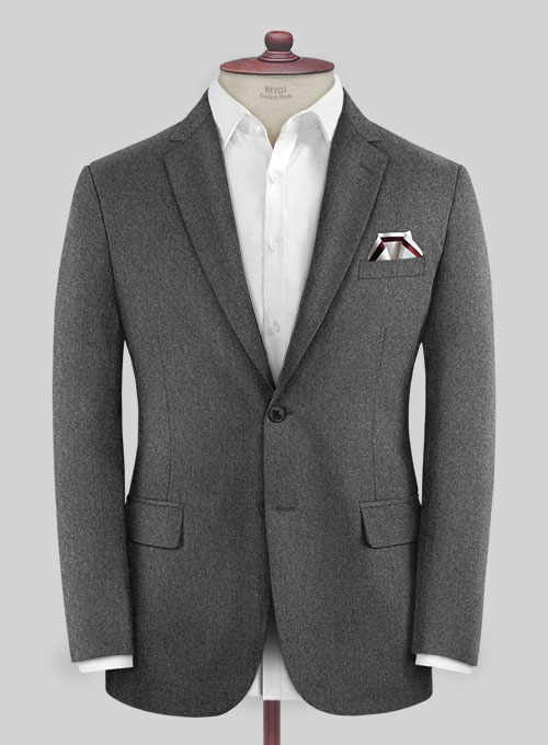 Gray Flannel Wool Suit